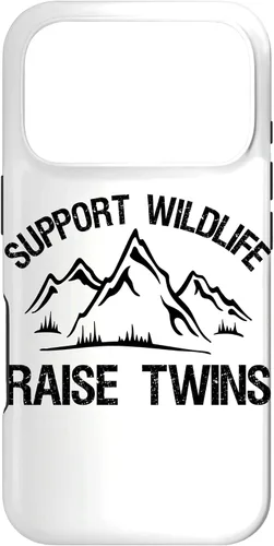 Vista 30 de Support Wildlife Raise Twins Funny Twin Mom Dad Gift Case for iPhone 17