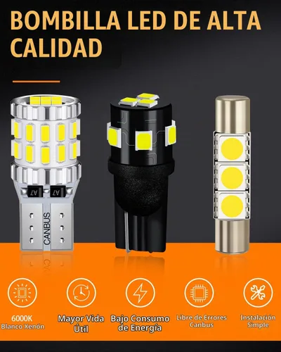 Vista 2 de Paquete de bombillas LED blancas compatibles con Jeep Grand Cherokee 2011, 2012, 2013, 2014, 2015, 2016, 2017, 2018, 2019, 2020, luz de domo de mapa