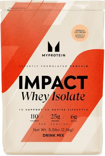 Vista 19 de Myprotein Impact aislado de proteína de suero, 1 kg (40 porciones) Vainilla helado, 22g de proteína, 3.5g de glutamina y 4.5g de BCAA por porción