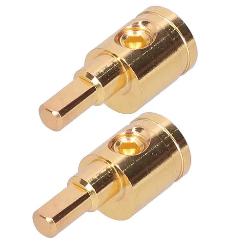 Vista 7 de Reductor de cable de audio, conector de terminal reductor de cable 0GA, cobre puro, chapado en oro, para modificación de amplificador de audio