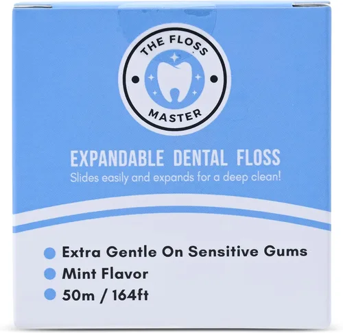 Vista 10 de Paquete de 3 unidades de hilo dental expandible I Dispensador sin plástico I 164 pies por paquete I Gentle Glide para una limpieza eficaz I Sabor