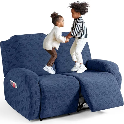 Vista 33 de TAOCOCO Funda para Reclinable de 3 Piezas, Fundas para Silla Reclinable, Funda Elástica de Jacquard para Silla Reclinable, Protector de Muebles