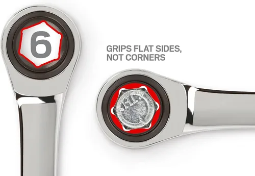 Vista 2 de Llave combinada Tekton WRN53117 de trinquete, 0.67 pulgadas