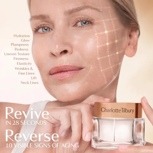 Vista 5 de Charlotte Tilbury Crema hidratante facial Magic Cream – Crema facial reafirmante e hidratante para crear una base de aspecto más suave