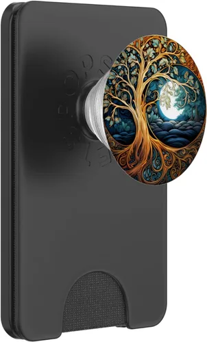 Vista 8 de Yin Yang Árbol de la Vida PopSockets estándar PopGrip