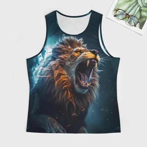 Vista 3 de HOTYD Camisetas sin mangas para hombre, casuales, atléticas, que absorben la humedad, camisetas sin mangas para verano, camisetas gráficas