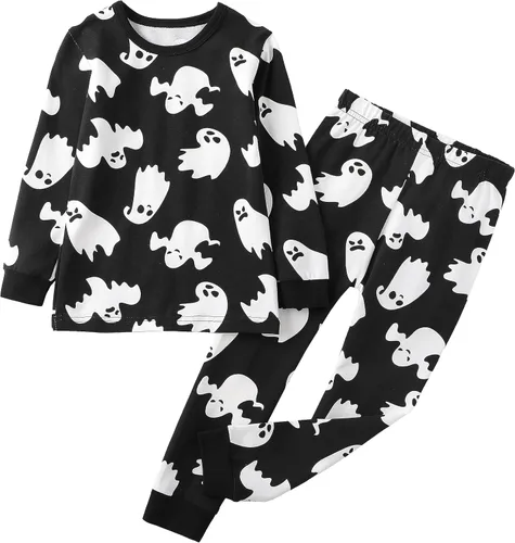 Vista 34 de Owlivia Conjunto de pijama para niños pequeños de 12 meses a 8 años Conejo A-gris