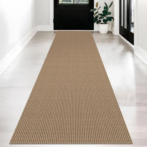 Vista 52 de KOZYFLY - Tapetes de pasillo, lavables, con respaldo de goma antideslizante, tapete de algodón para interiores, entrada, puerta trasera, habitación