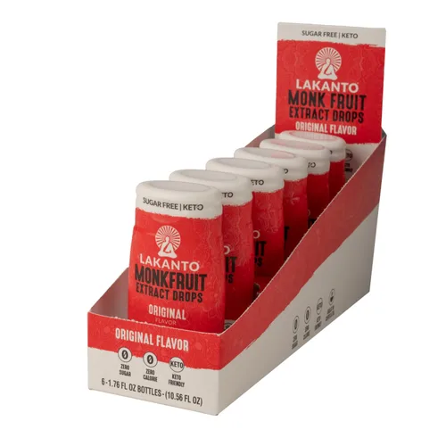 Vista 12 de Lakanto Monk Fruit Extract Drops, caramelo, edulcorante sin azúcar, 1.76