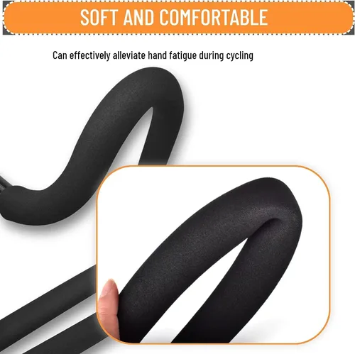 Vista 3 de LIZEALUCKY Empuñaduras de goma de espuma flexible para manillar de bicicleta, paquete de 2 unidades, diámetro interior de 0.9 pulgadas