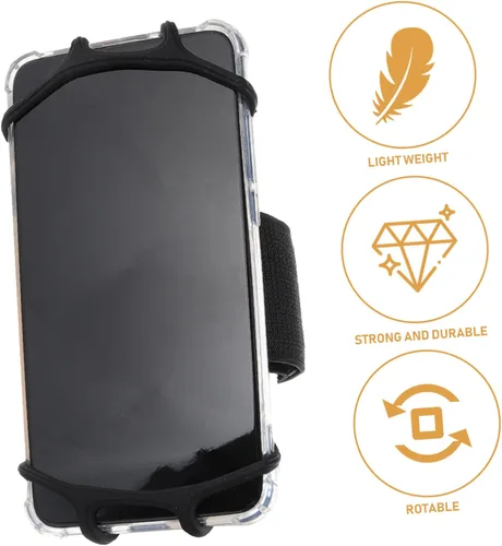 Vista 3 de DOITOOL Banda giratoria de silicona para teléfono con alta elasticidad para correr, ciclismo, deportes al aire libre, cómodo soporte de muñeca