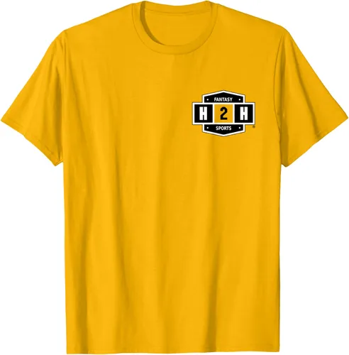 Vista 45 de H2H Fantasía Deportes bolsillo logotipo playera, Césped Azul Pastel