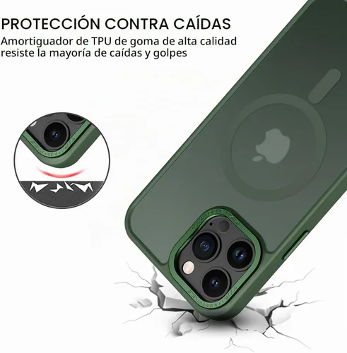 Vista 4 de BENTOBEN Funda magnética para iPhone 13 Pro Max, compatible con MagSafe, translúcida mate esmerilada, antihuellas, delgada, a prueba de golpes