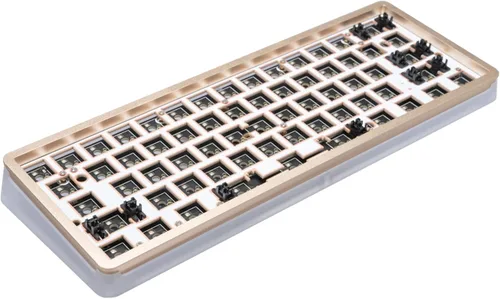 Vista 5 de DRAOZA Kit de teclado mecánico para juegos con retroiluminación RGB de 61 teclas, triple modo programable Bluetooth 5.0USB-C con cableteclado