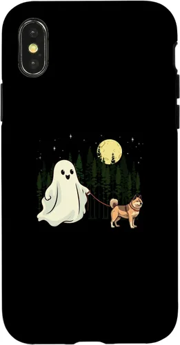 Vista 5 de iPhone 16 Akita Walking Ghost Halloween Funny Kids Costume Case