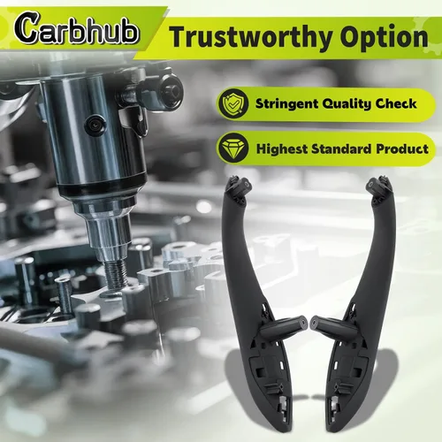 Vista 3 de Carbhub Juego de 4 tiradores de puerta interior delanteros traseros izquierdos con panel de reposabrazos para BMW 320 328 330 335 M3 F30 F31 F34 F80