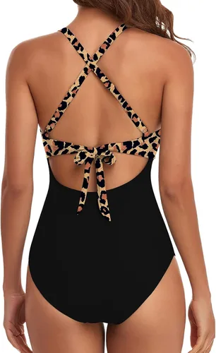 Vista 3 de Chounliem Trajes de baño para mujer, de una sola pieza, sexy, elegante, trajes de baño de talla grande, tankinis, trajes de baño ajustados