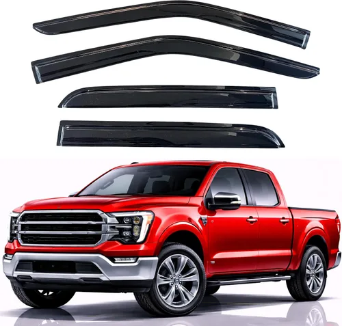 Vista 192 de KPY Protector de lluvia compatible con Ford Bronco 1980-1996, Ford F150 F250 F350, deflectores de ventilación lateral para visera de ventana