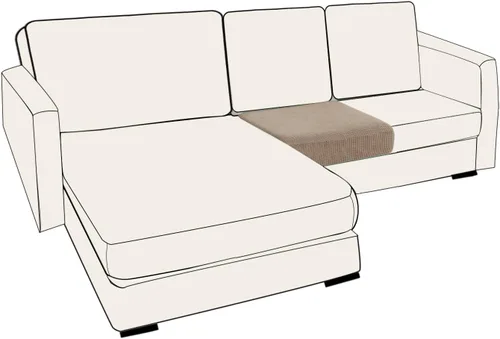 Vista 137 de UNBBRRL Fundas de cojín de asiento para sofá, elásticas, funda de cojín individual para sofá, fundas de cojín para sofá, fundas de héroe protegen