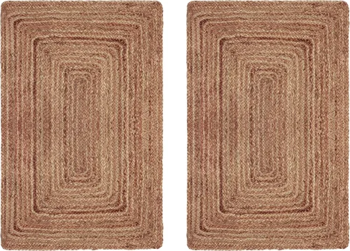Vista 15 de COTTON CRAFT Alfombra de yute trenzada 100 % yute para puerta, alfombra pequeña tejida neutra reversible para entrada, cocina, sala de estar