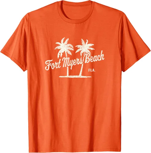 Vista 80 de Fort Myers Beach Florida Vintage 70s Palm Trees Graphic T-Shirt