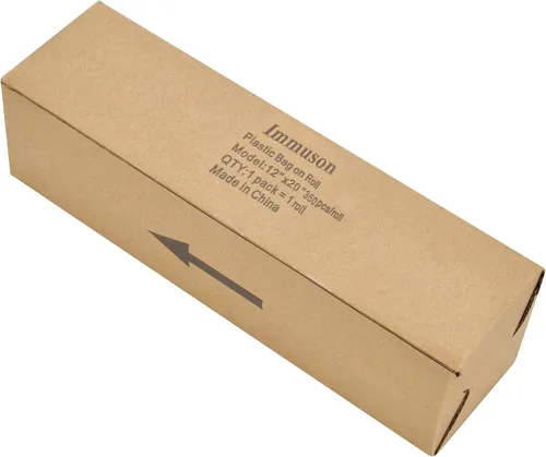 Vista 4 de Immuson Bolsa de plástico de 12 x 20 pulgadas en rollo para almacenamiento de alimentos, bolsa de plástico transparente para frutas, verduras, pan