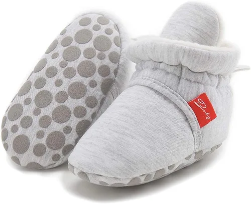 Vista 127 de Sawimlgy - Botines de algodón antideslizantes para recién nacido, con agarre, para cuna o para el invierno