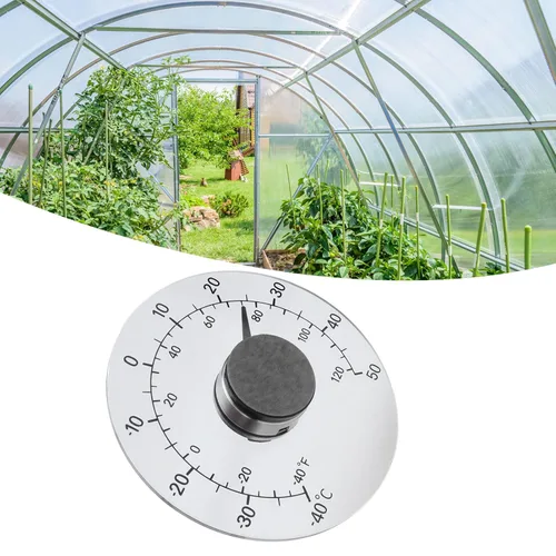 Vista 4 de Termómetro de ventana para exteriores, termómetro para ventana adhesiva, temperatura para interiores y exteriores, impermeable, esfera transparente