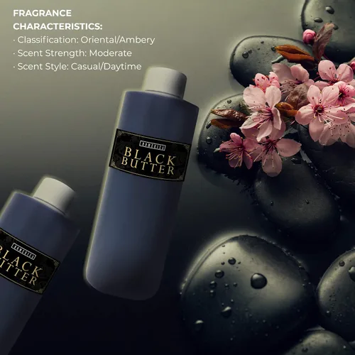 Vista 7 de Perfume de mantequilla negra de 1 onza perfumada de aceite corporal para hombres, botella de plástico, tamaño pequeño para viajes y regalos