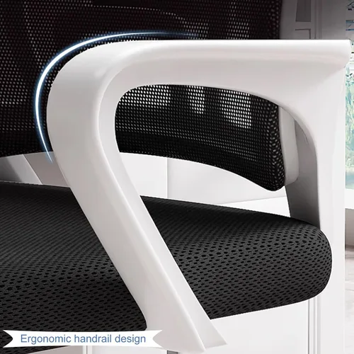 Vista 5 de Ergonomic Office Chair with Back Support, Extended Armrest Design Comfy Desk Chairs with Thickened Cushion and Stable Chassis, Comfortable Fit to