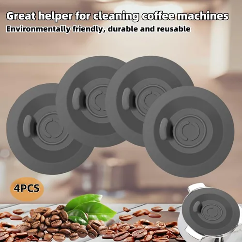 Vista 5 de Disco de limpieza espresso para máquina de café espresso Ninja y Breville, tabletas de limpieza de disco de retrodescarga de silicona compatibles