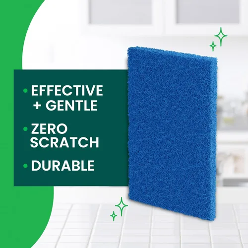 Vista 3 de Scotch-Brite Esponja de Limpieza sin Rayado, Estropajo Eficaz + Suave para Limpieza Doméstica, 48 Esponjas para Platos, Ollas y Sartenes