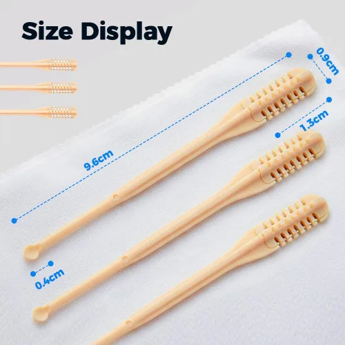 Vista 7 de Cortador de pelo nasal 2 en 1, herramienta de eliminación de vello de fosa nasal de doble cabeza, recortador de vello manual portátil para nariz