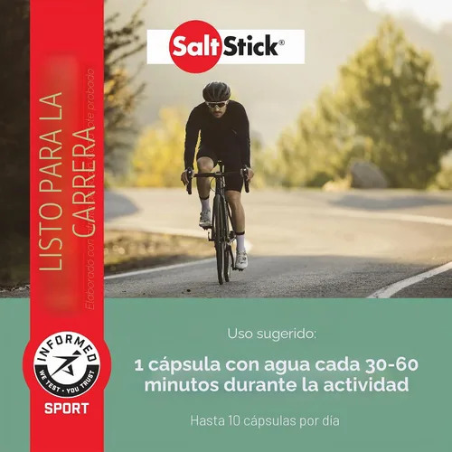 Vista 5 de SaltStick Electrolitos con cafeína - Pastillas de sal y electrolitos para correr, hidratación, alivio de calambres en las piernas, recuperación