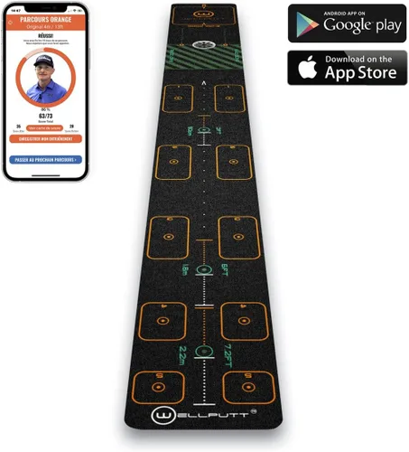 Vista 3 de WELLPUTT - Alfombrilla de entrenamiento de putting de golf - 10ft First