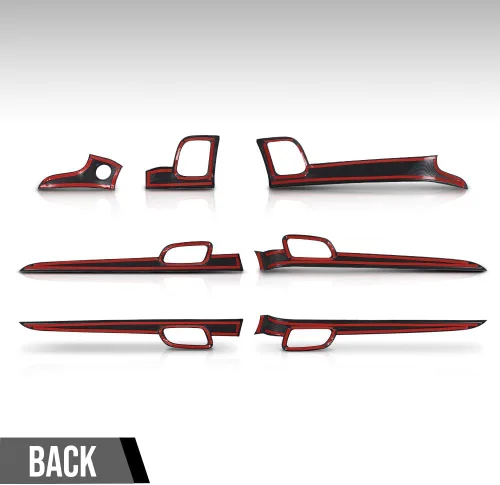 Vista 4 de G-PLUS Moldura de panel de salpicadero compatible con Jeep Grand Cherokee 2011-2021, 7 piezas de moldura de panel de consola central y moldura
