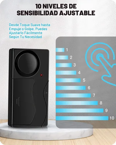 Vista 5 de WSDCAM Alarma de motocicleta de 110 db con control remoto inalámbrico vibración antirrobo alarmas de seguridad