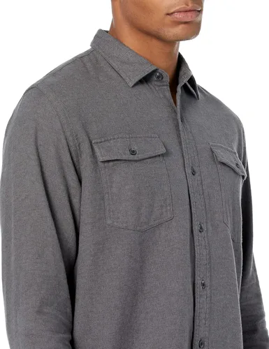 Vista 4 de Tienda Essentials - Camisa de franela de manga larga con ajuste regular y dos bolsillos para hombre