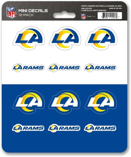 Vista 8 de FANMATS NFL - Juego de calcomanías unisex para adolescentes, mini paquete de 12