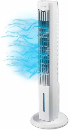 Vista 2 de Arctic Air Tower+ - Enfriador evaporativo para interiores con función de ventilador oscilante y silenciosa, temporizador de apagado automático, 4