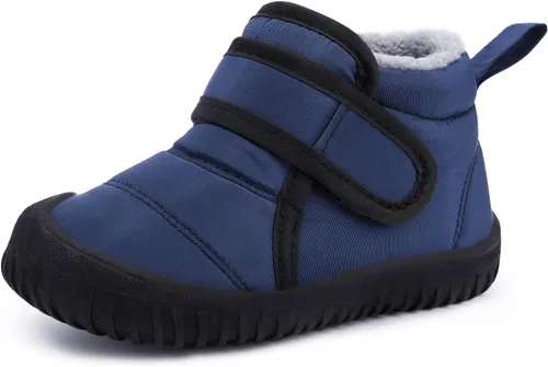 Vista 43 de BMCiTYBM Botas de nieve para bebés y niños pequeños, zapatos de invierno para niños y niñas, zapatos de bebé de piel sintética para clima frío