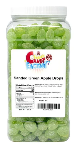 Vista 15 de Sanded Lemon Drops Old Fashioned Hard Candy 6 Lbs Sin gluten, viene en frasco, 6 libras