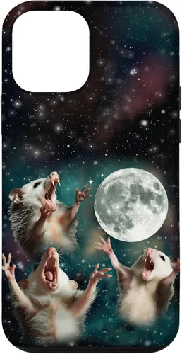 Vista 16 de Three Possum Moon 3 Opossum Funny Weird Cursed Meme Case para iPhone 17