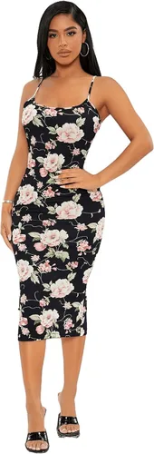 Vista 4 de SweatyRocks Vestido midi con abertura y estampado floral para mujer