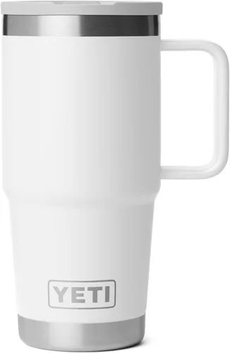 Vista 17 de YETI Rambler - Taza de viaje de 20 onzas con tapa abatible con popote, acero inoxidable, aislada al vacío, a prueba de fugas, apta para portavasos