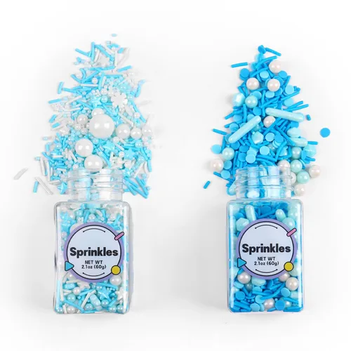 Vista 11 de Chispas comestibles de Navidad para hornear, chispas de Navidad, chispas de nonpareils, chispas rojas y verdes para galletas, magdalenas, fresas