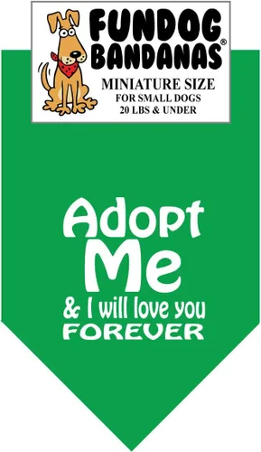Vista 3 de Adopt Me & I Will Love You Forever - Bandana para perros pequeños de menos de 20 libras, rosa intenso