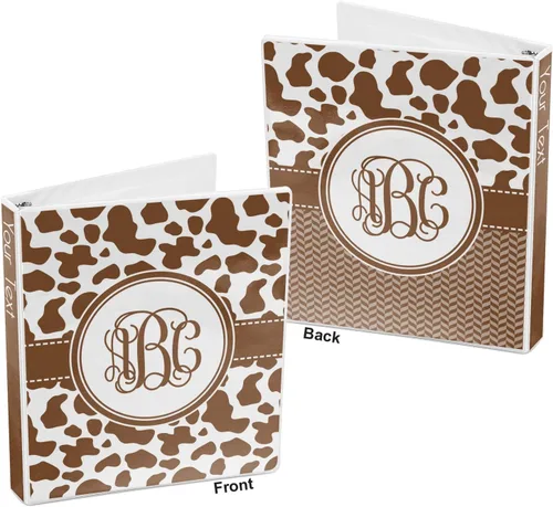 Vista 5 de Carpeta personalizada de 3 anillas con estampado de vaca - 1 pulgada