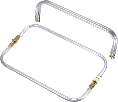 Vista 7 de uxcell Marco de metal para bolso, 2 unidades, marco de bloqueo rectangular de 5.9 pulgadas, cierre de cierre de beso, accesorios de repuesto