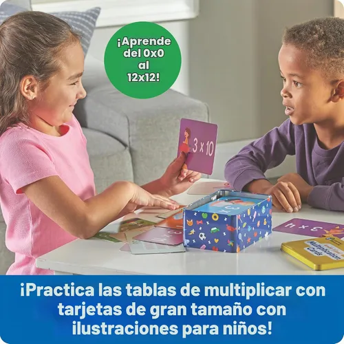 Vista 2 de Learning Resources Tarjetas de multiplicación visual jumbo - Manipulativos matemáticos, actividad Montessori, regreso a la escuela, imprescindibles
